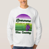 Livermore Wine Country Purple Green Stripes Grapes T-shirt (Voorkant)
