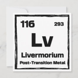 Livermorium (Lv) - Periodic Table of The Elements Kaart
