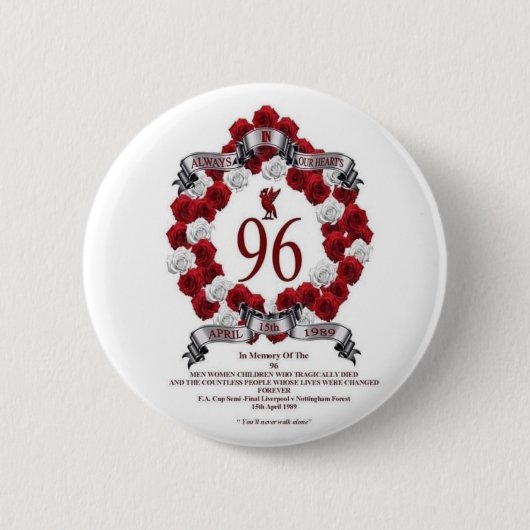 LIVERPOOL 96 BADGE DE NIP COMMÉMORATIF (Devant)