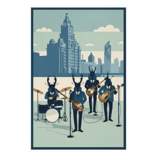 Liverpool Beatles-thema Perfect Poster