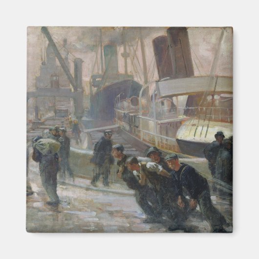 Liverpool Dockers in Dawn, 1903 Magneet (Voorkant)