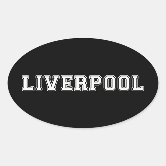 Liverpool England Ovale Sticker (Voorkant)
