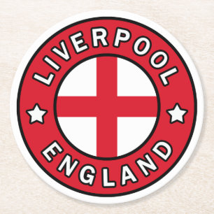 Liverpool England Ronde Kartonnen Onderzetter