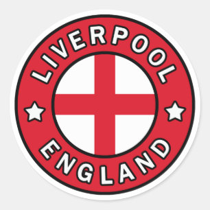 Liverpool England Ronde Sticker