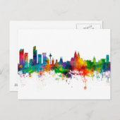 Liverpool England Skyline Briefkaart (Voorkant / Achterkant)
