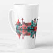 Liverpool England Skyline Latte Mok (Linkerhoek)