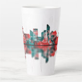 Liverpool England Skyline Latte Mok (Voorkant)