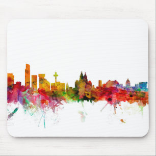 Liverpool England Skyline Muismat