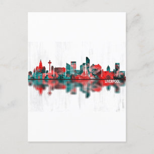 Liverpool England Skyline Uitnodiging Briefkaart