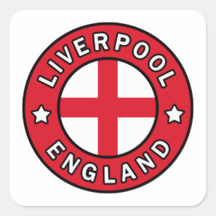 Liverpool England Vierkante Sticker