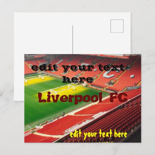 liverpool FC-briefkaart Briefkaart (Voorkant / Achterkant)