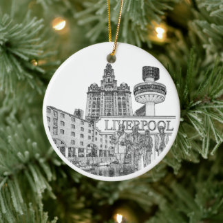 Liverpool kerstbal keramisch ornament