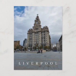 Liverpool Liver Building uitzicht briefkaart
