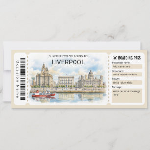 Liverpool Reis Instapkaart Ticket Kaart
