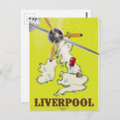  liverpool-reisposter briefkaart (Voorkant / Achterkant)