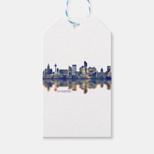 Liverpool Skyline Cadeaulabel (Voorkant)
