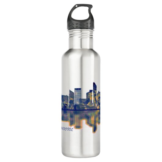 Liverpool Skyline Waterfles (Voorkant)