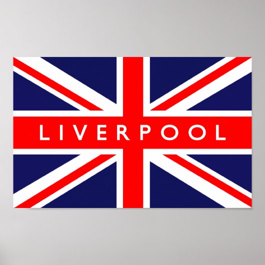 Liverpool UK Flag Poster (Voorkant)