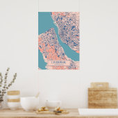 Liverpool - United Kingdom Breezy City Map Poster (Keuken)