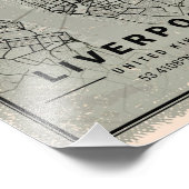 Liverpool united kingdom map print poster canvas (Coin)