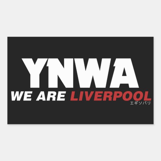 Liverpool-ventilatoren Rechthoekige Sticker (Voorkant)