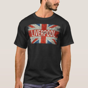 Liverpool Verenigd Koninkrijk Brits vlaggen Souv T-shirt