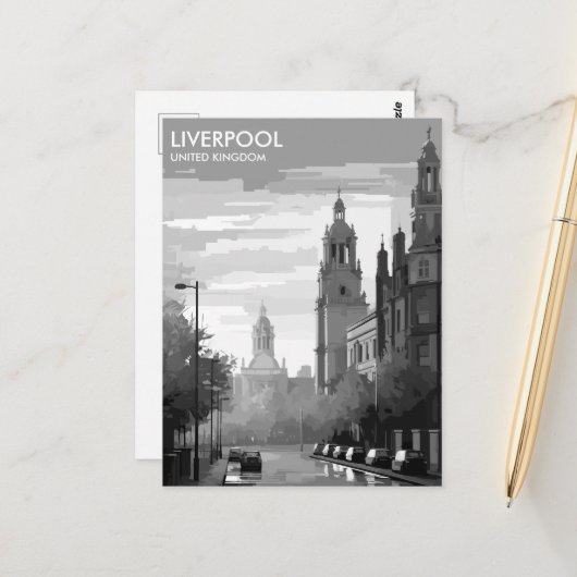Liverpool Verenigd Koninkrijk Travel Briefkaart (Voorkant / Achterkant in situ)