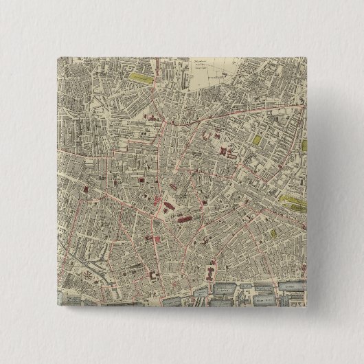 Liverpool Vierkante Button 5,1 Cm (Voorkant)