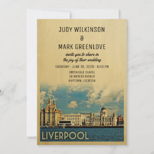 Liverpool Wedding Invitation UK Kaart