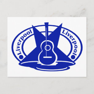 liverpoolblauw briefkaart