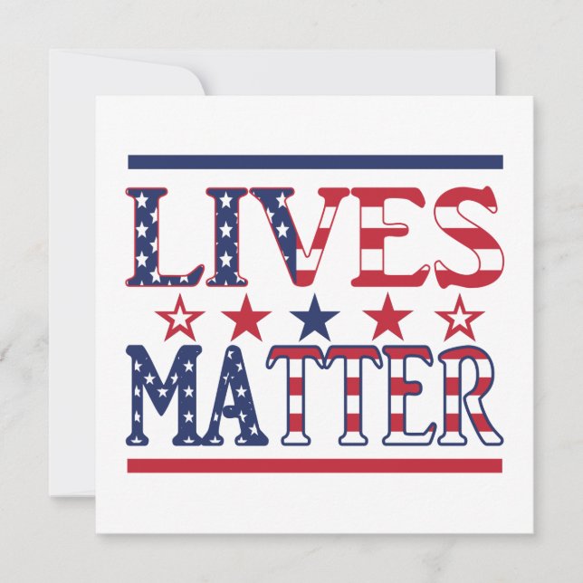 Lives Matter - Amerikaanse vlag (Voorkant)