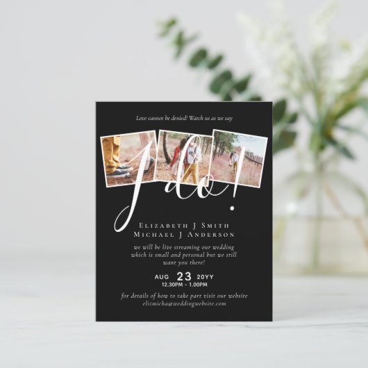 Livestreaming Wedding nodigt uit - kijk hoe we zeg (Staand voorkant)