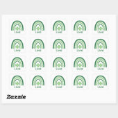 Livia Name Clover Boho Rainbow Vierkante Sticker (Vel)