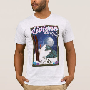 Livigno Italië ski reisposter T-shirt
