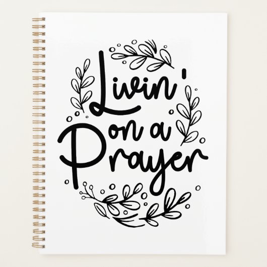 Livin' On a Prayer Inspirer Christian Citation (Devant)