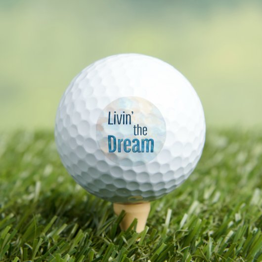 Livin' the Dream Sky Achtergrond Golfballen (Insitu Shirt)