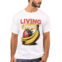 Living Hope Aardbei Banaan Retro Faith T-shirt
