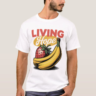 Living Hope Aardbei Banaan Retro Faith T-shirt