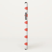 Living koraalpolka-punten op wit Case-Mate iPhone case (Achterkant / rechts)