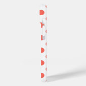 Living koraalpolka-punten op wit Case-Mate iPhone case (Achterkant / Links)