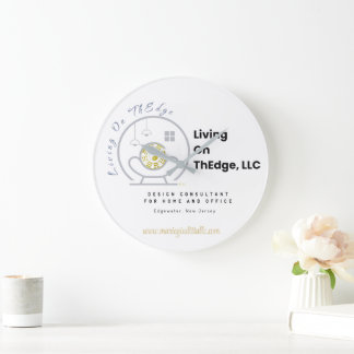 Living On ThEdge, LLC Logo Acrylaat Wandklok Grote Klok