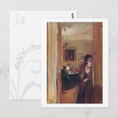 Living Room met het zuster briefkaart van de kunst (Voorkant / Achterkant)