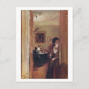 Living Room met het zuster briefkaart van de kunst