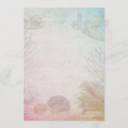 Living Seas Flat Mariage Menu Modèle (Dos)