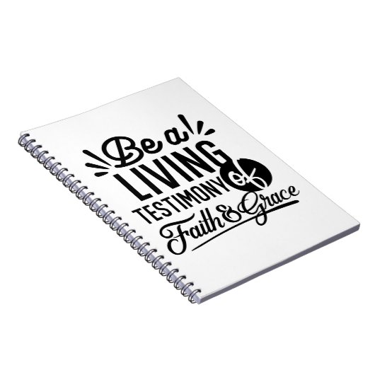 Living Testimony Bible Quote Christian Motivation Notitieboek (Rechterzijde)