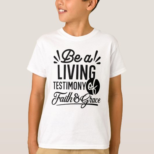 Living Testimony Bible Quote Christian Motivation T-shirt (Voorkant)