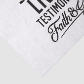 Living Testimony Bible Quote Christian Motivation Tissuepapier (Detail)