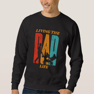 Living the Dad Life Retro Nieuwe vader van een twe Trui