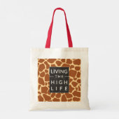Living the High Life Giraffe Print Canvas tas (Achterkant)