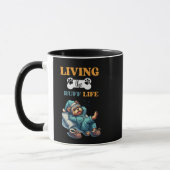 "Living The Ruff Life" Yorkie 11oz Café Mug (Gauche)